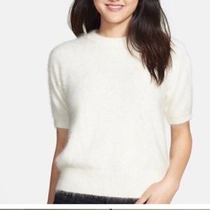 Michael Kors Angora Short Sleeve Sweater